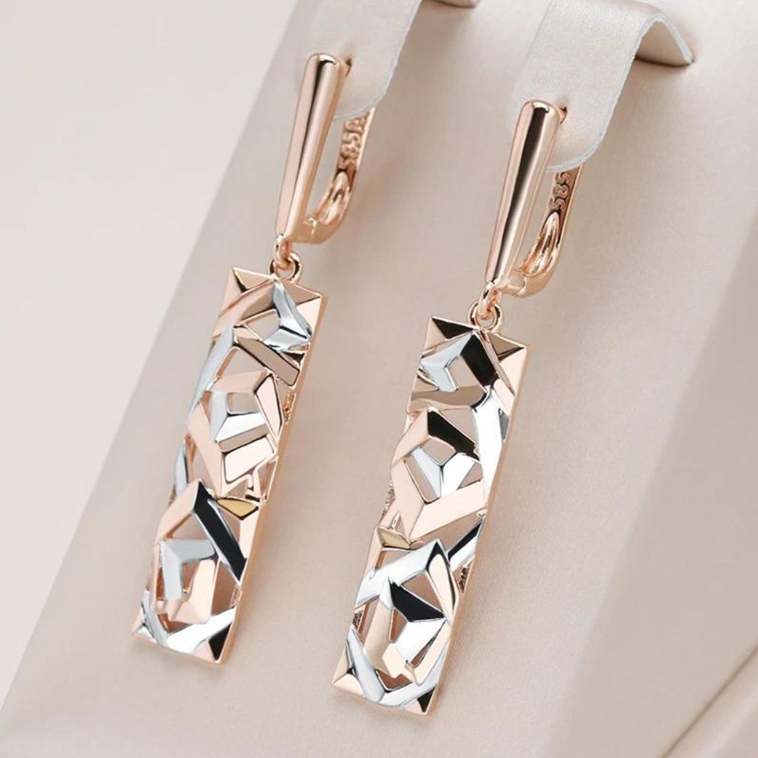 VEYLINIA | Eleganta rektangulära örhängen i silver