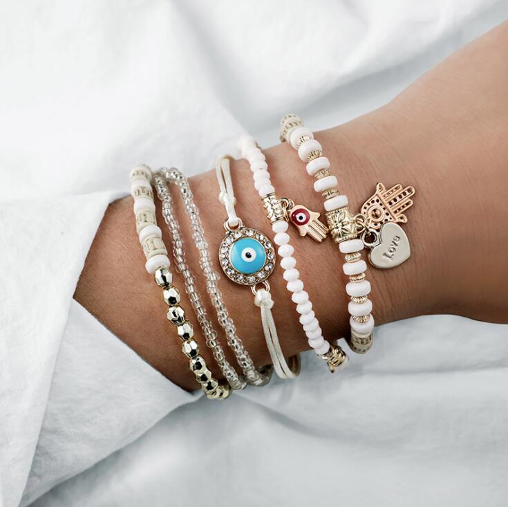 VEYLINIA | Komplett Hamsa-armband set för skydd och stil