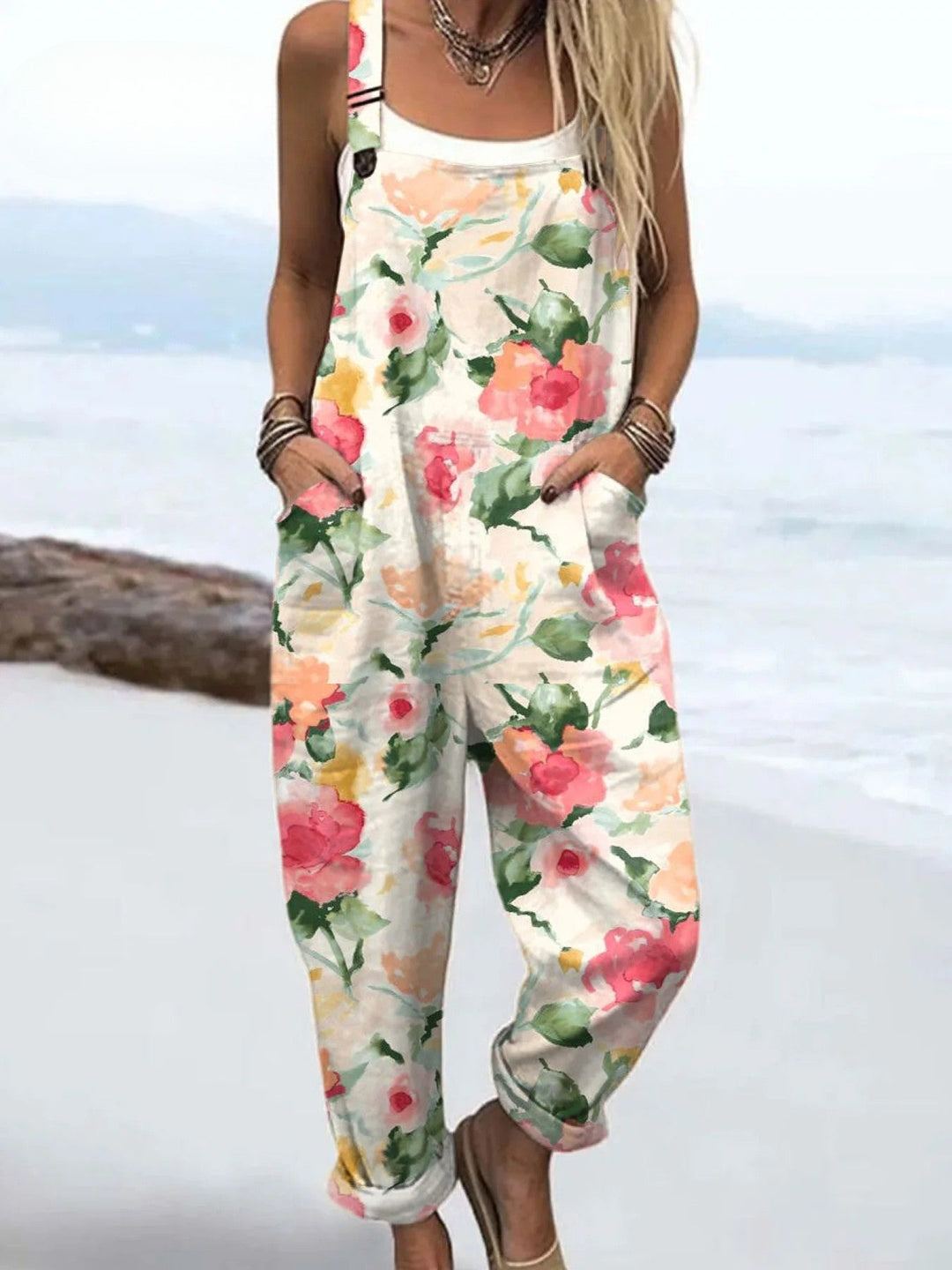 VEYLINIA | Vintage Blommig Jumpsuit Kvällslook