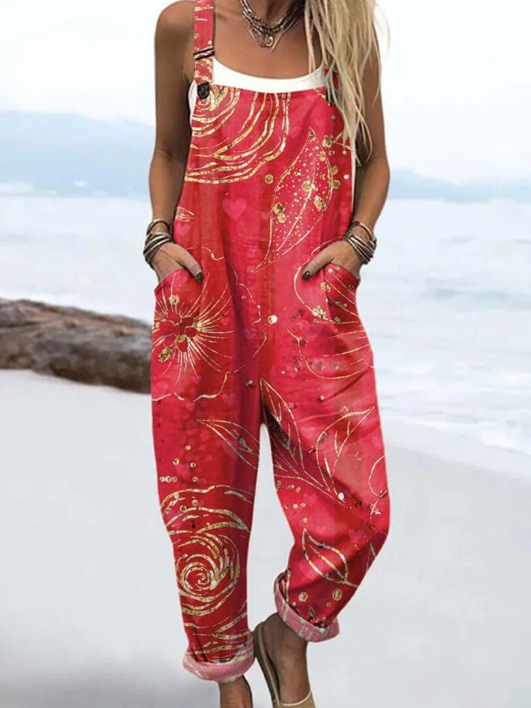 VEYLINIA | Vintage Blommig Jumpsuit