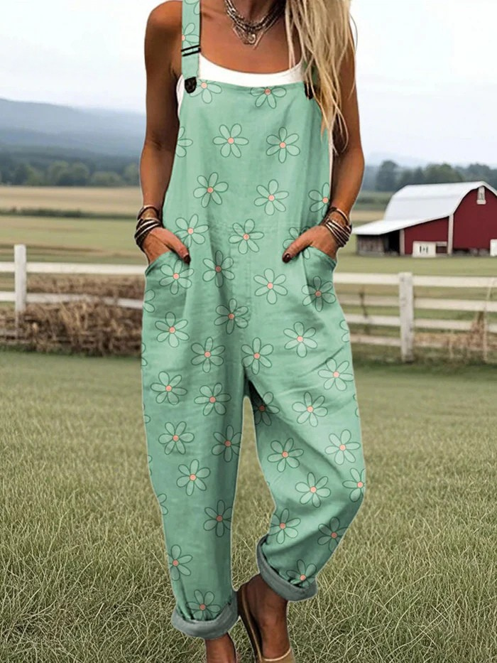 VEYLINIA | Vintage Blommig Jumpsuit