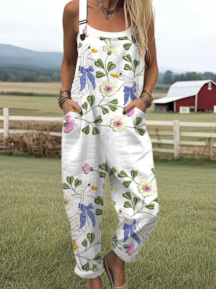 VEYLINIA | Monofloral Jumpsuit Vintage Vida Ben Sommarstil