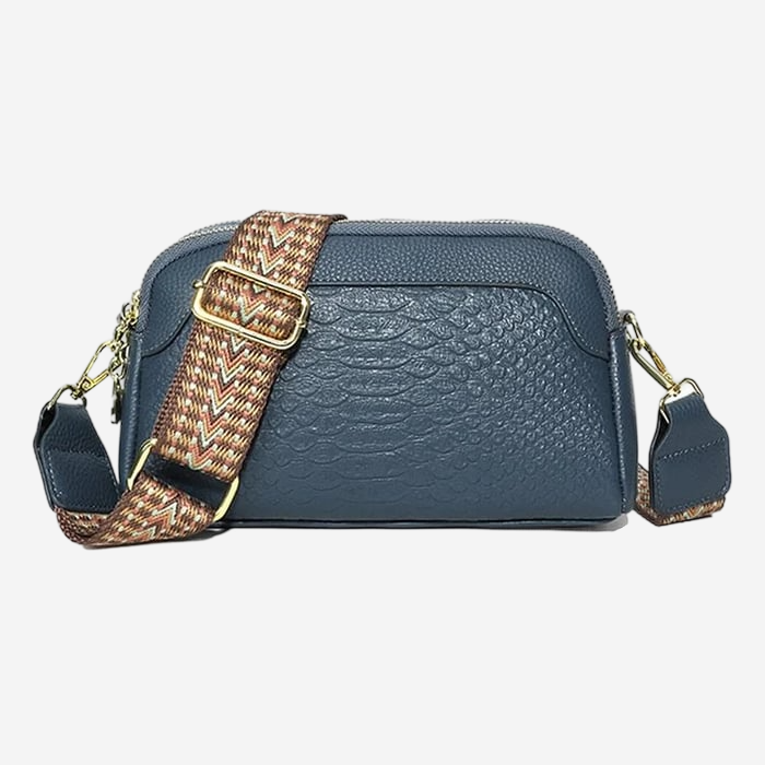 VEYLINIA | Snygg crossbody-väska i läder i alligatormönster