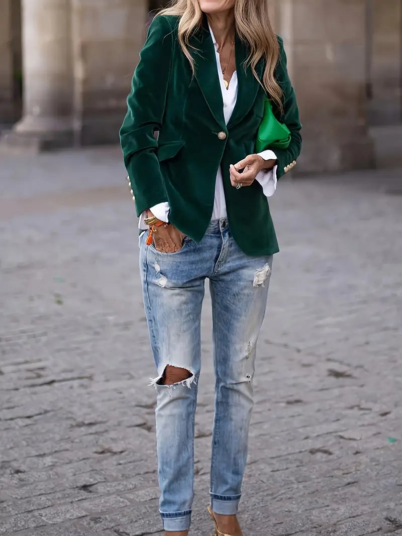 VEYLINIA | Elegant Veloursjacka