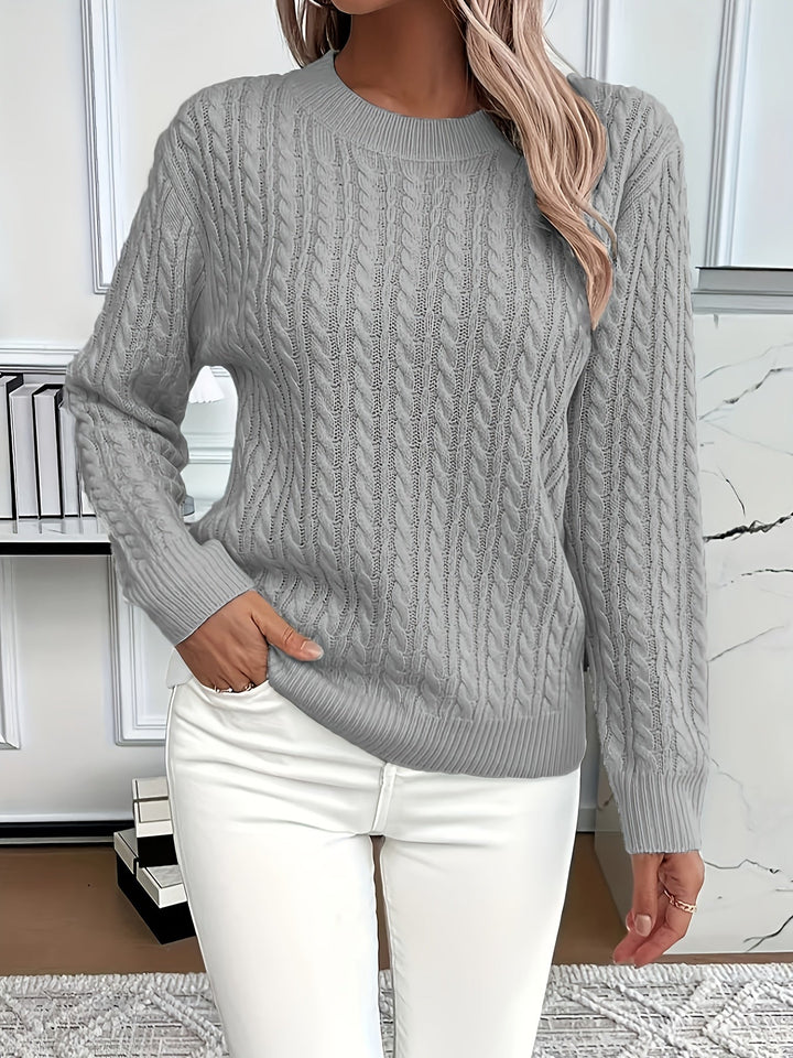 VEYLINIA | Kabelstickad damtröja
