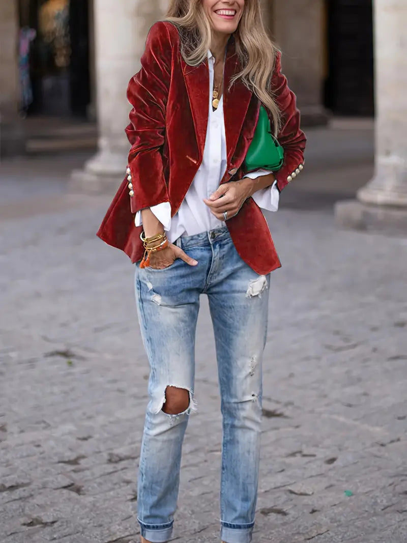 VEYLINIA | Elegant Veloursjacka