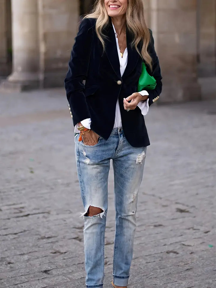 VEYLINIA | Elegant Veloursjacka