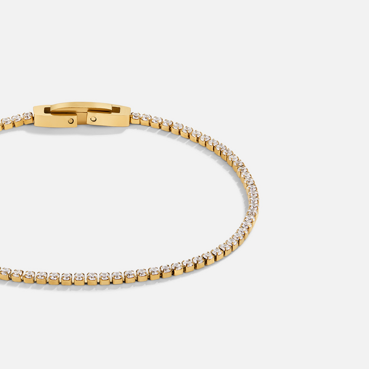 VEYLINIA | Kristallarmband i Guldton