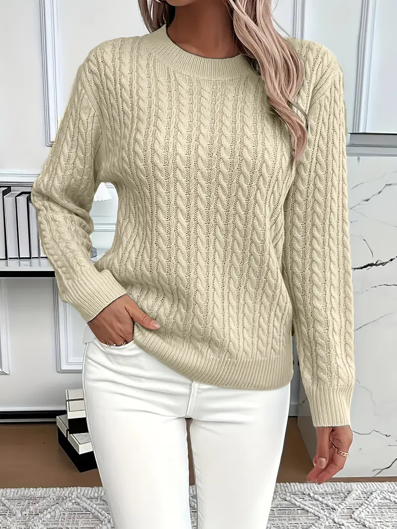 VEYLINIA | Kabelstickad damtröja