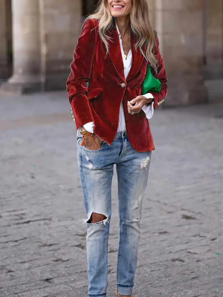 VEYLINIA | Elegant Veloursjacka