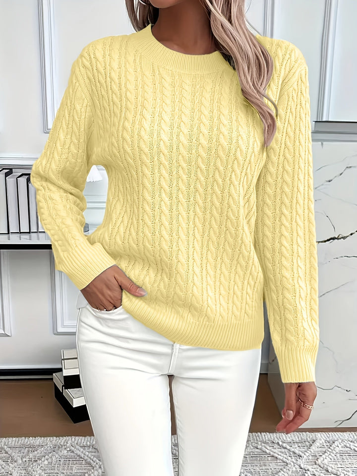 VEYLINIA | Kabelstickad damtröja