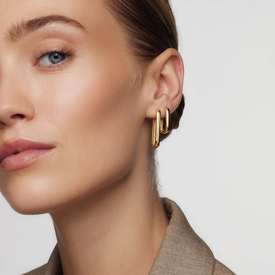 VEYLINIA | Stora Icon-hoops i guld