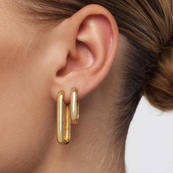 VEYLINIA | Stora Icon-hoops i guld