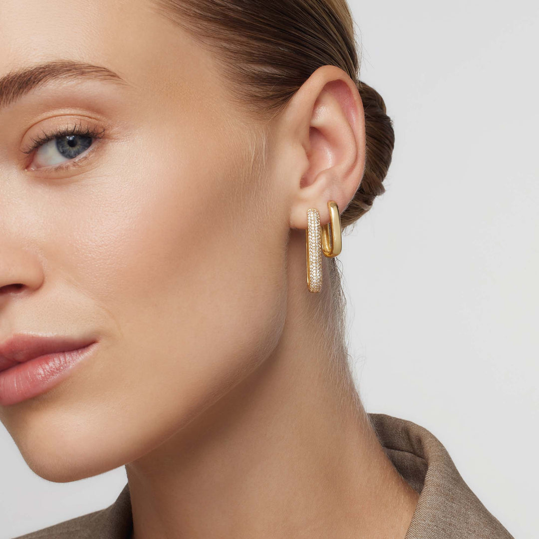 VEYLINIA | Stora Icon Pavé-ringar i guld