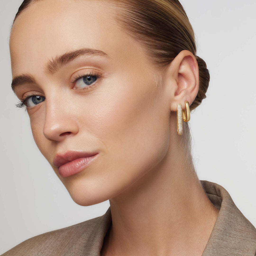 VEYLINIA | Stora Icon Pavé-ringar i guld