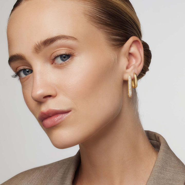 VEYLINIA | Stora Icon Pavé-ringar i guld