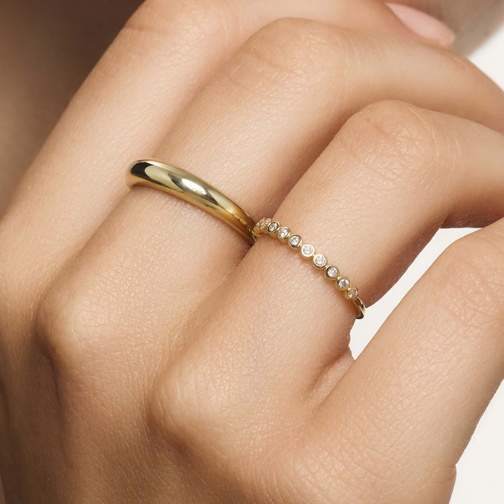 VEYLINIA | Midi kupolring i guld