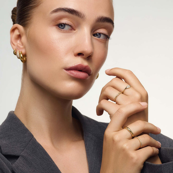 VEYLINIA | Diamant blåspring i guld