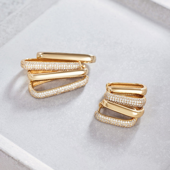 VEYLINIA | Stora Icon-hoops i guld