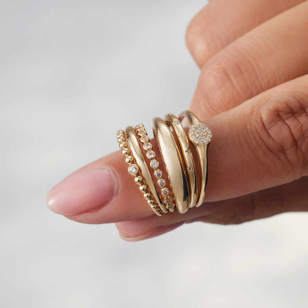 VEYLINIA | Midi kupolring i guld