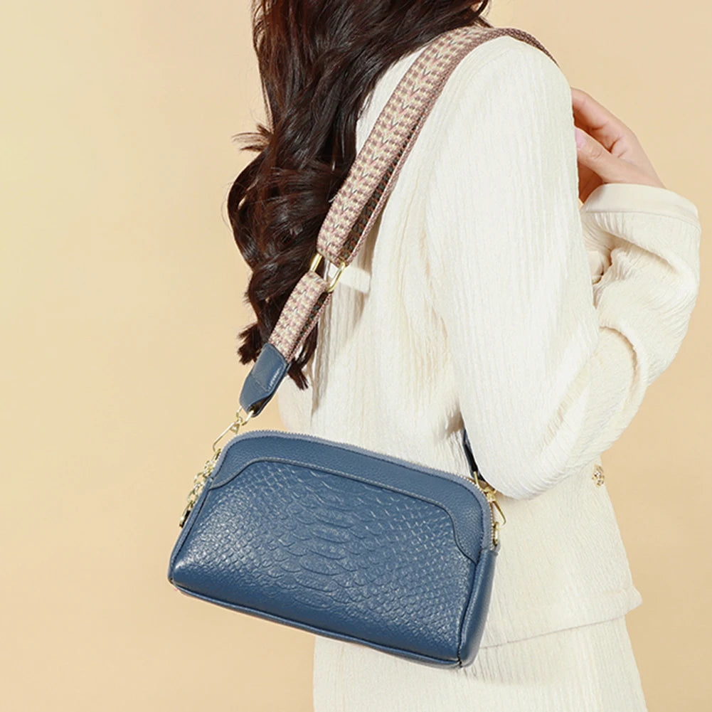 VEYLINIA | Snygg crossbody-väska i läder i alligatormönster