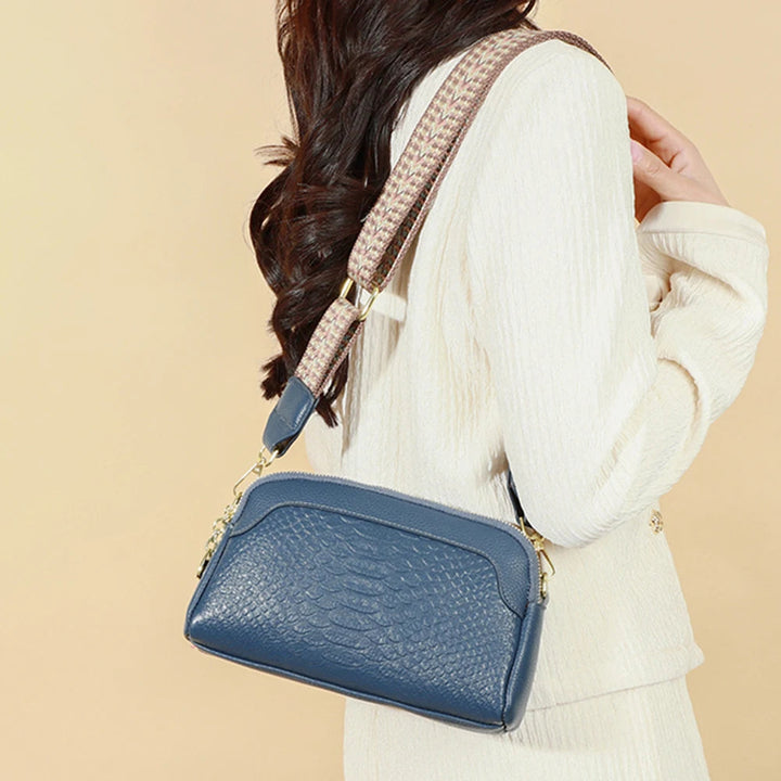 VEYLINIA | Snygg crossbody-väska i läder i alligatormönster