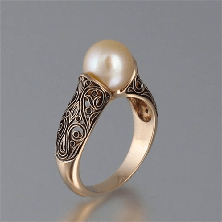 VEYLINIA | Vintage ring med naturlig pärla