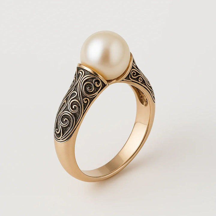 VEYLINIA | Vintage ring med naturlig pärla