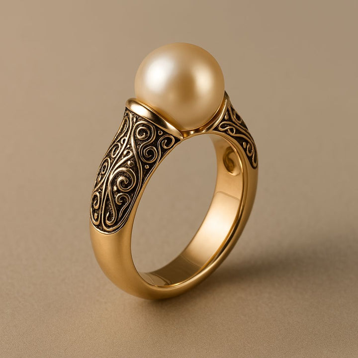 VEYLINIA | Vintage ring med naturlig pärla