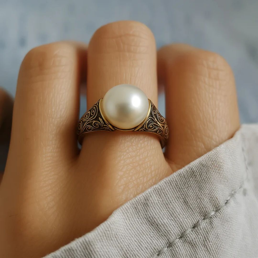 VEYLINIA | Vintage ring med naturlig pärla