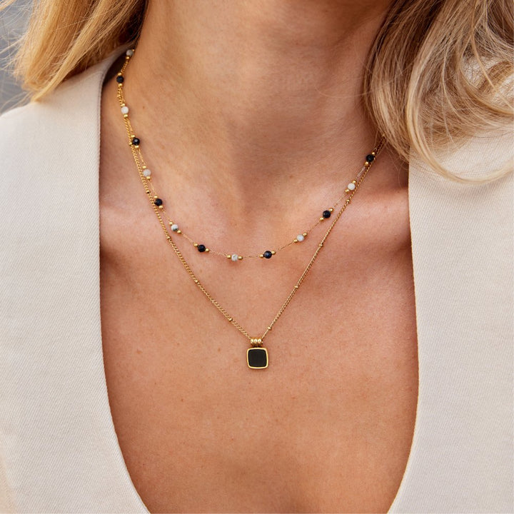 VEYLINIA | Luna Midnatt Sten Halsband