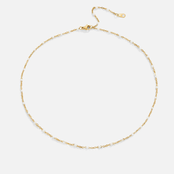 VEYLINIA | Ren Vit Pärlhalsband