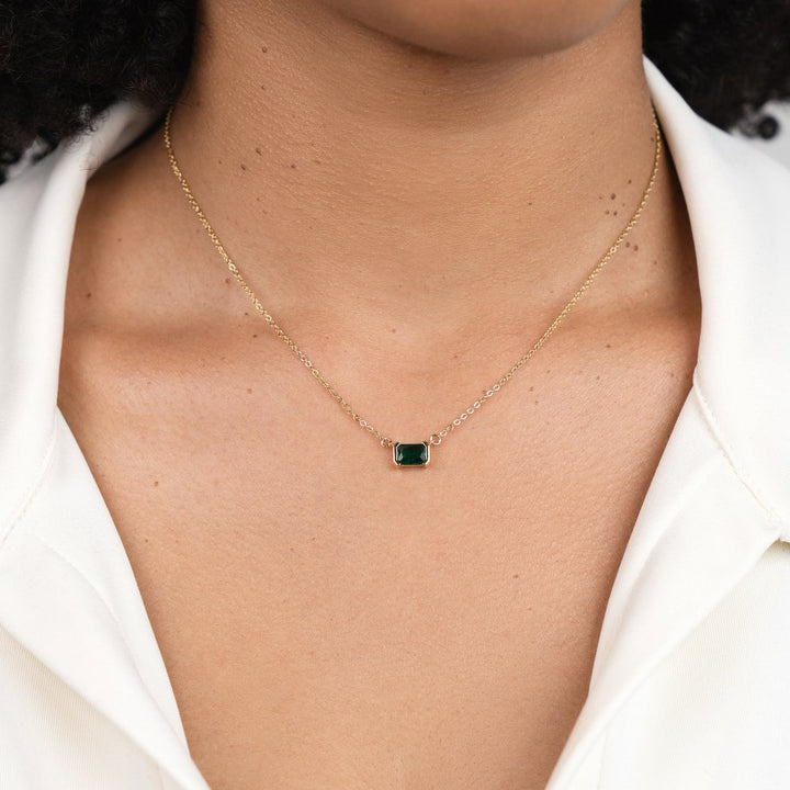 VEYLINIA | Moni Grön Smaragd Halsband