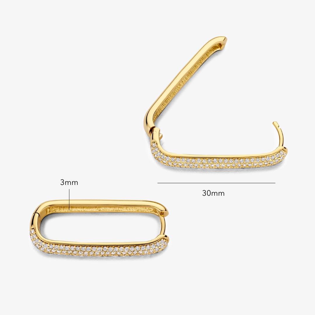 VEYLINIA | Stora Icon Pavé-ringar i guld