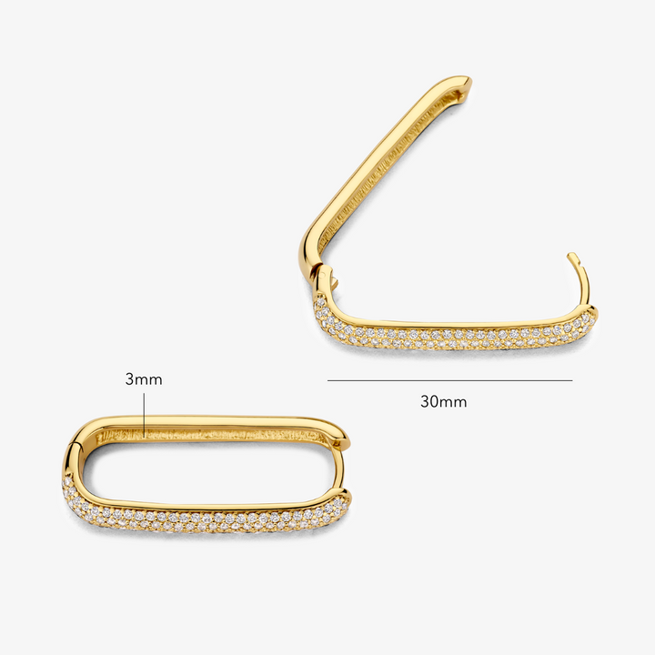 VEYLINIA | Stora Icon Pavé-ringar i guld